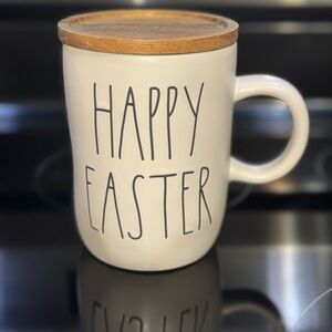 NWT, Rae Dunn, Easter mug with lid, happy Easter